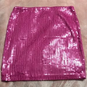 NWT Wet Seal Pink Sequin Mini Skirt